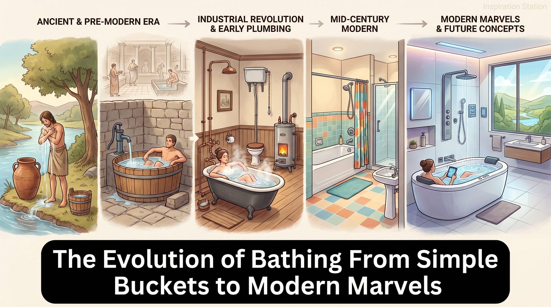 The Evolution of Bathing From Simple Buckets to Modern Marvels