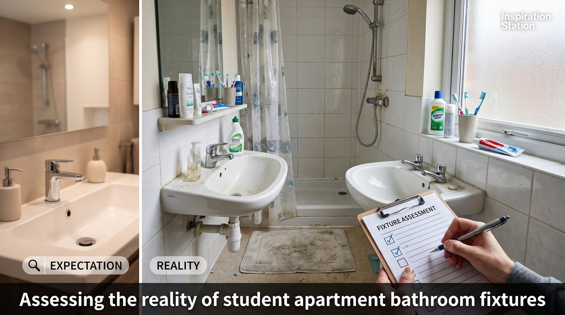 Assessing the reality of student apartment bathroom fixtures
